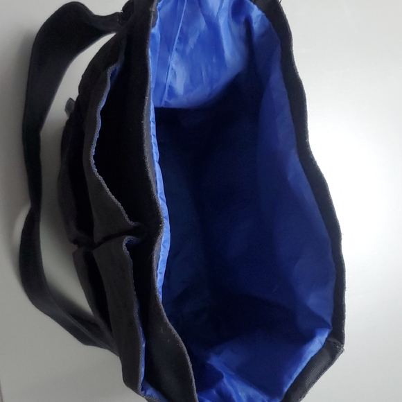 Dyson Canvas Black Attachment Messanger Bag with Blue Nylon Interior - Picture 4 of 6